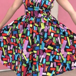 Disney dress shop monsters Inc doors dress retro pockets women’s size M rare!